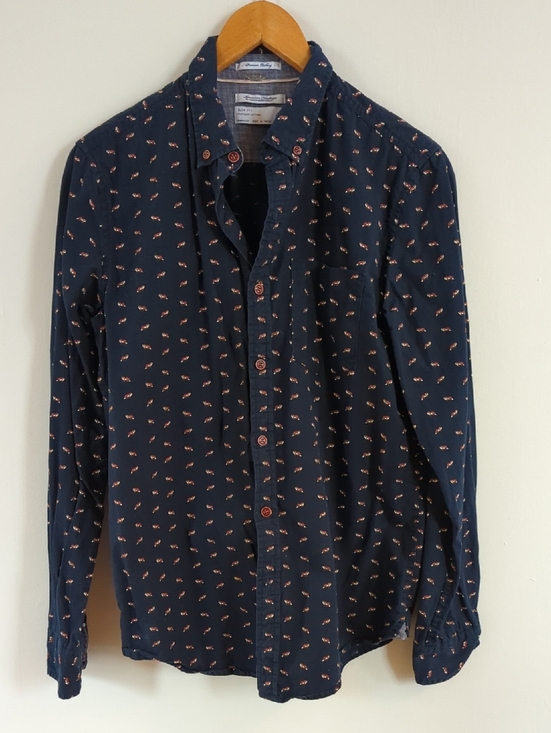 American Heritage By Dawson and Brooks Other - Men's Fox Patterned Navy Button Down